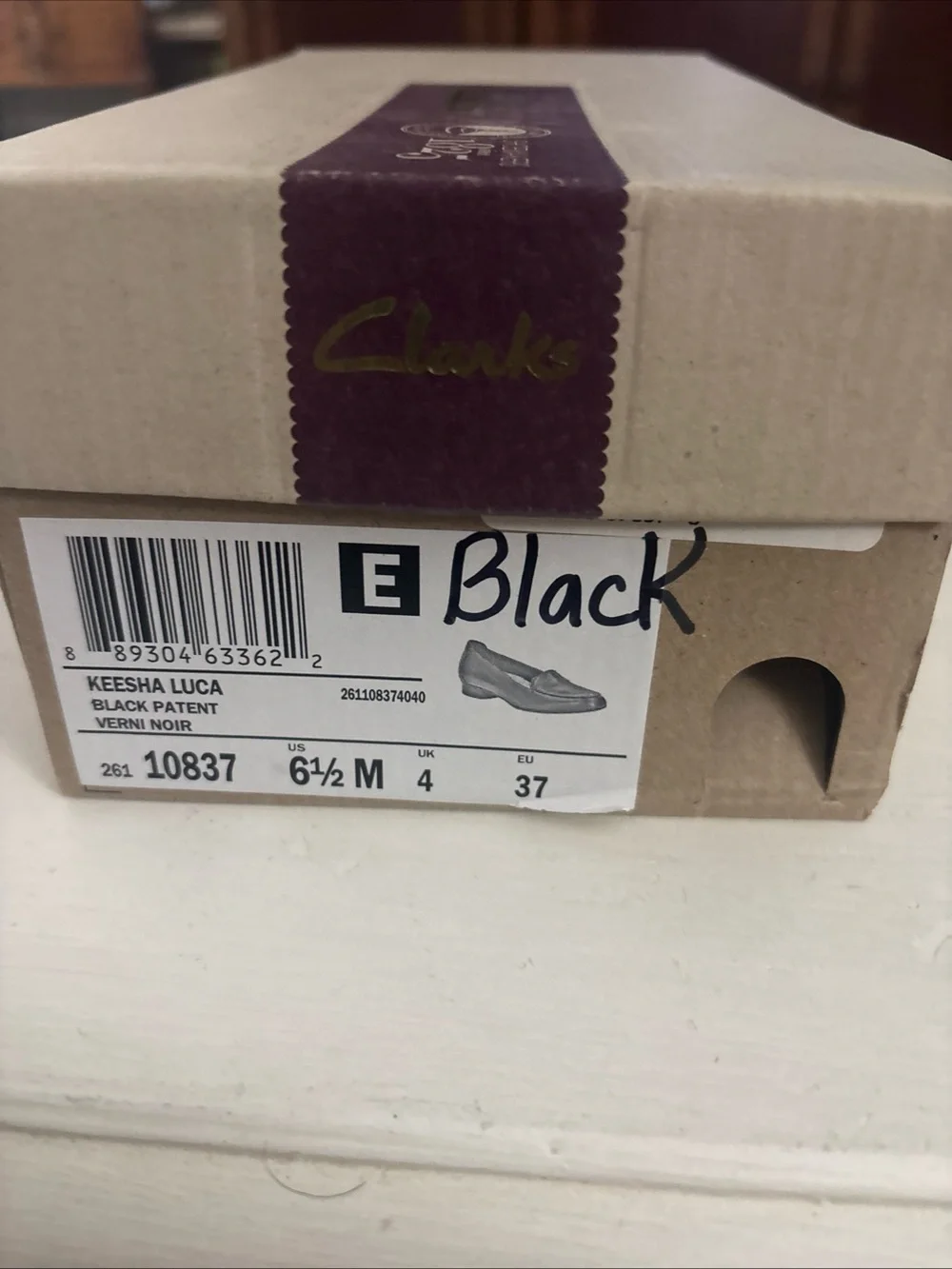 Clarks Black Patent Leather Women's Loafers